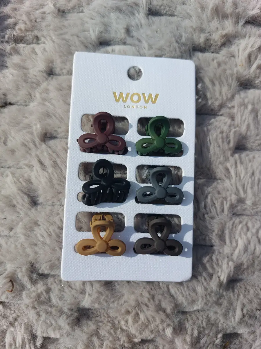 6 WOW London Mini Claw Clips Hair Accessories Kids Girls