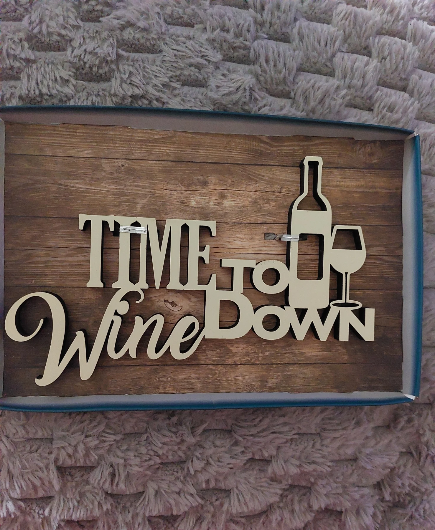 Boxer Gifts Time to Wine Down Plaque Hang It Stand It Stick It Home Decor Sign