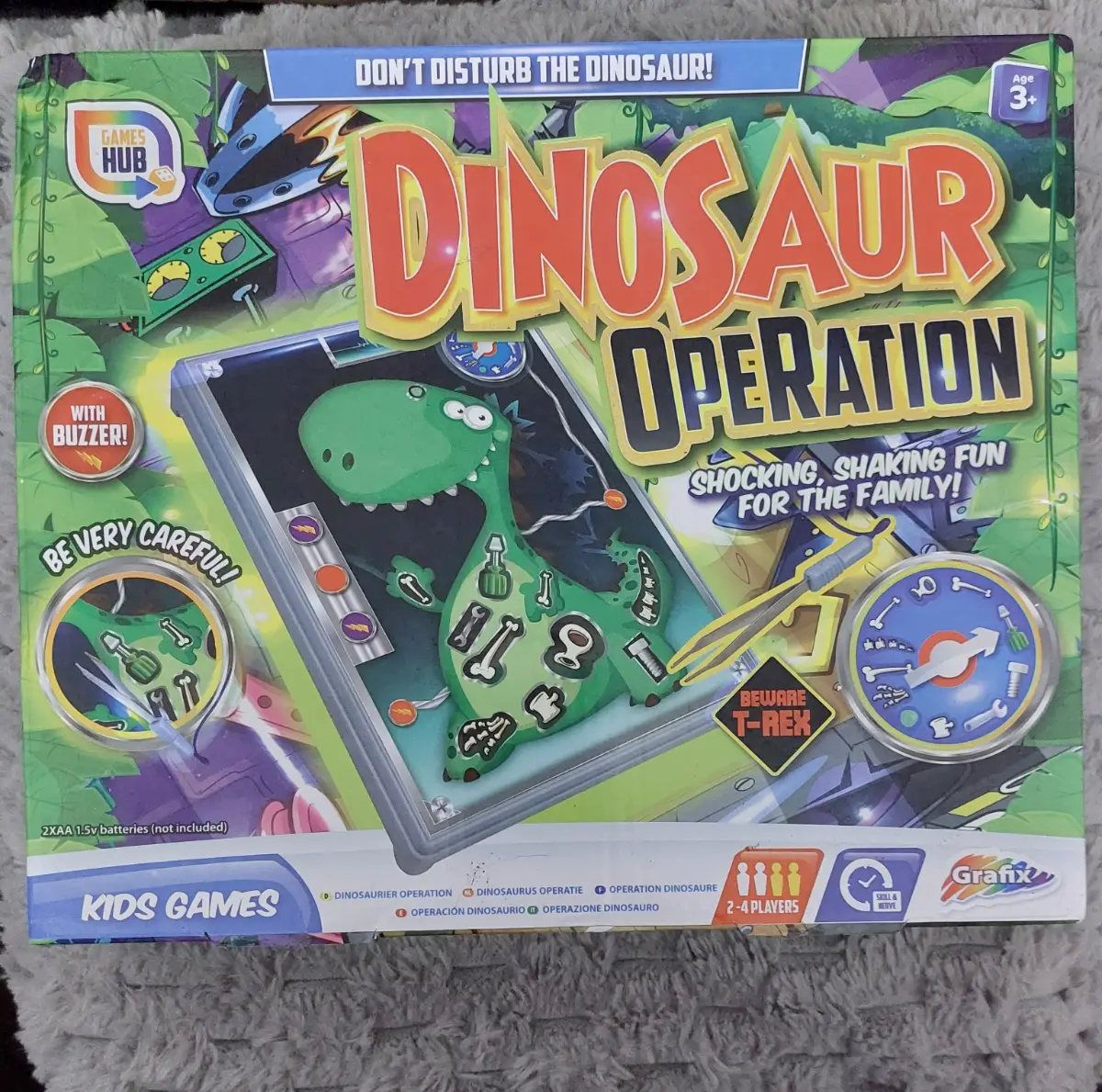 Games Hub Dinosaur Operation Interactive Game Age 3+ Brand New In Box Kids Toy