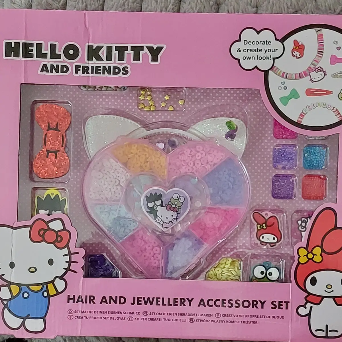 Hello Kitty & Friends Hair & Jewellery Accessory Set Brand New In Box Sealed