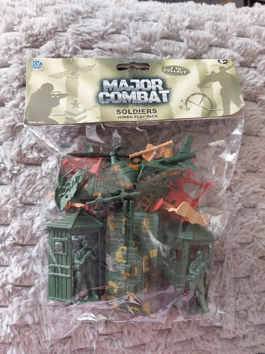 Major Combat Soldiers Jumbo Play Pack Action Figure Toy Playset Brand New Sealed