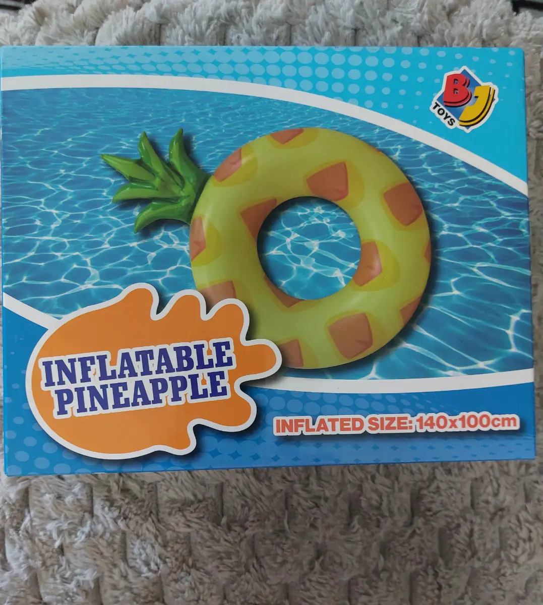 BJ Toys Inflatable Pineapple 140X100cm Pool Float Brand New Sealed Fast Dispatch
