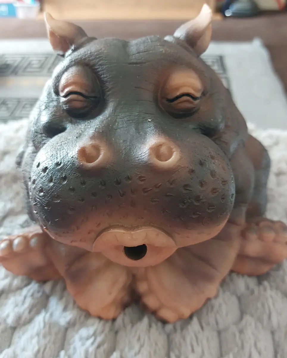 Hanna The Hippo African Decor Piped Pond Spitter Statue Ornament Resin Garden