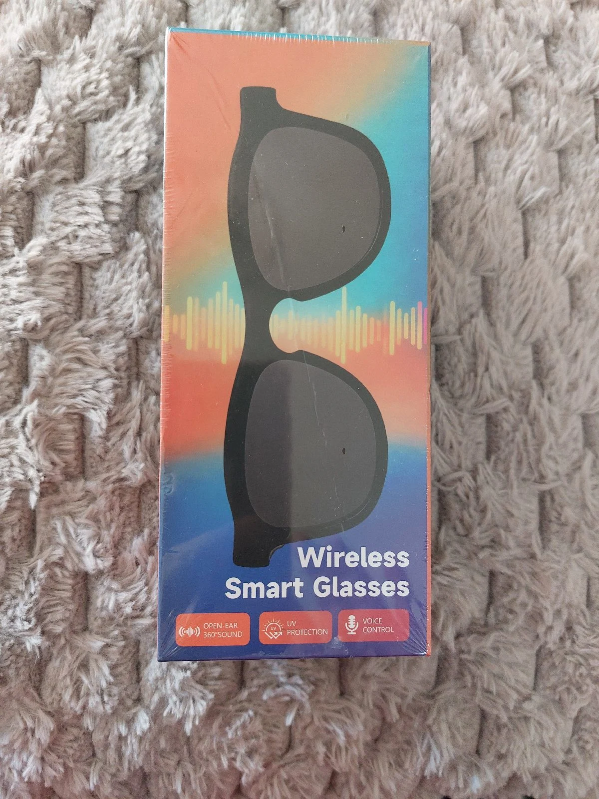 Wireless Smart Glasses Music Player 360° Open-Ear Sound UV Protection New Sealed