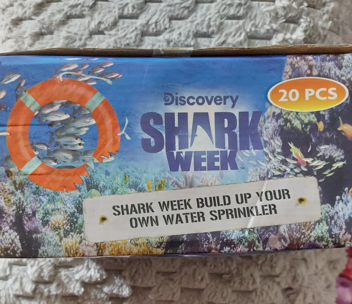 Discovery Shark Week Water Sprinkler Toy for Kids Ages 3 and Up Fun Water Play