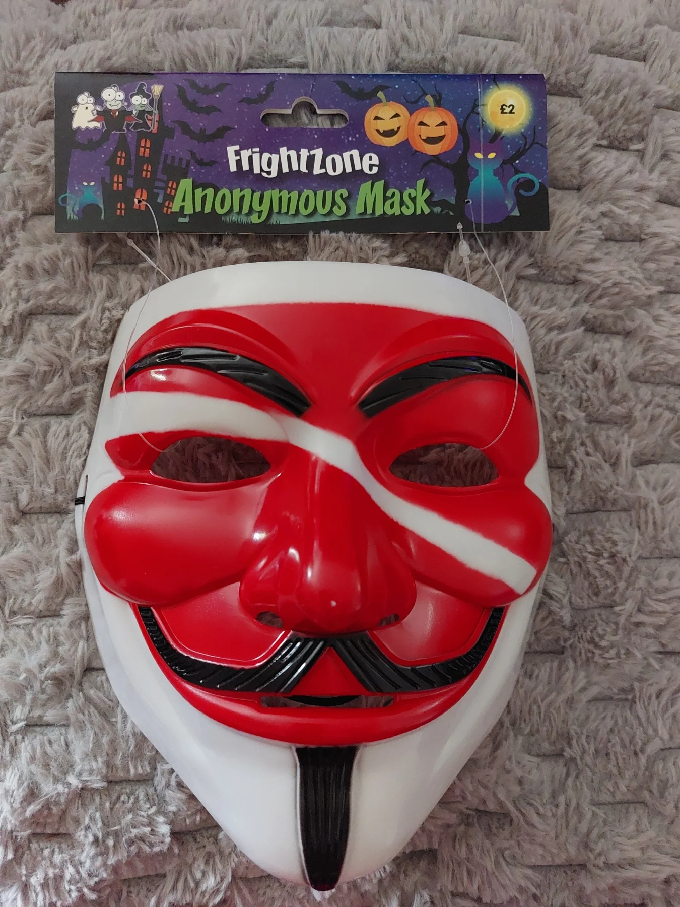 FrightZone Anonymous Face Mask Halloween Costume Fancy Dress Accessory New