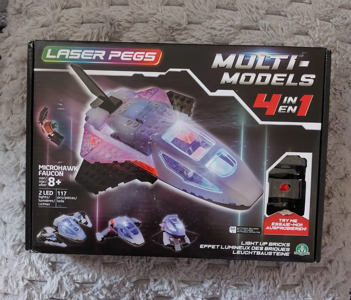 Laser Pegs Multi-Models Microhawk Falcon 4 In 1 2 LED Lights 117pcs Brand New