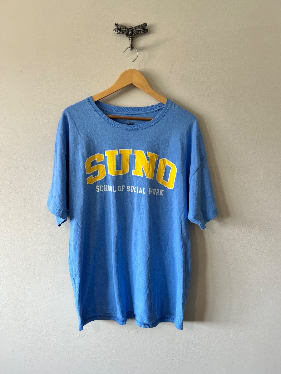 Champion SUNO Southern University Graphic T Shirt XL Blue Collegiate Cotton Tee