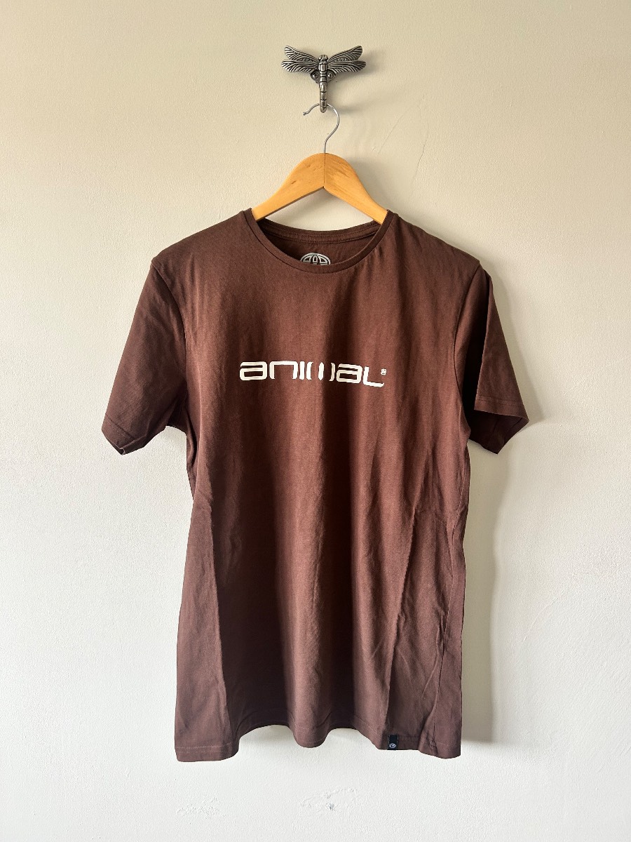 Animal Clothing Men’s M Brown Logo T Shirt Organic Cotton Surf Skate Streetwear