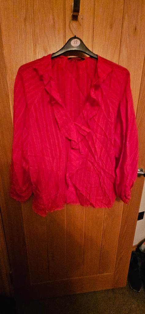 F&F sz 22 red blouse.