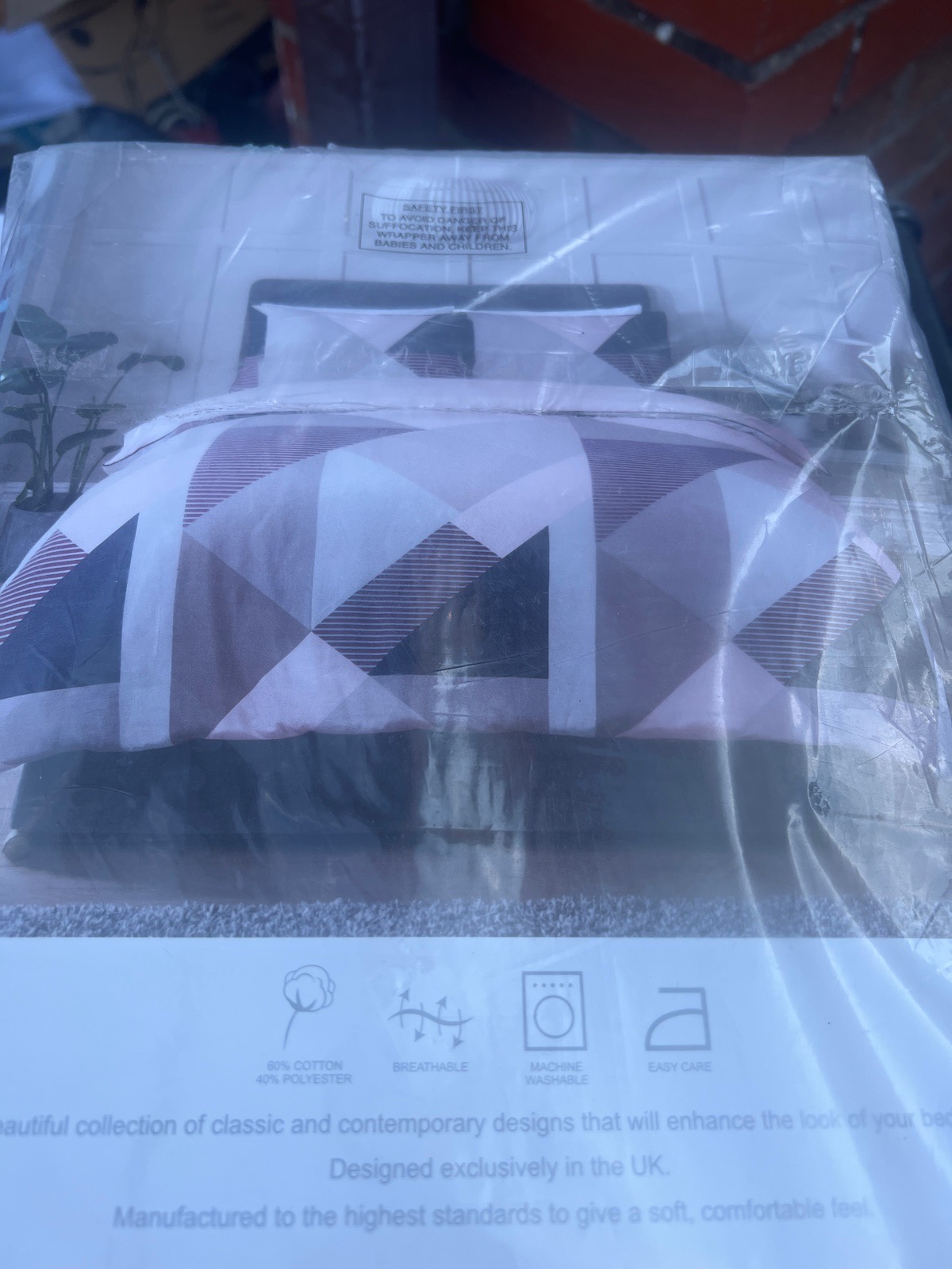 King size duvet set Nimsay home cotton poly geo design