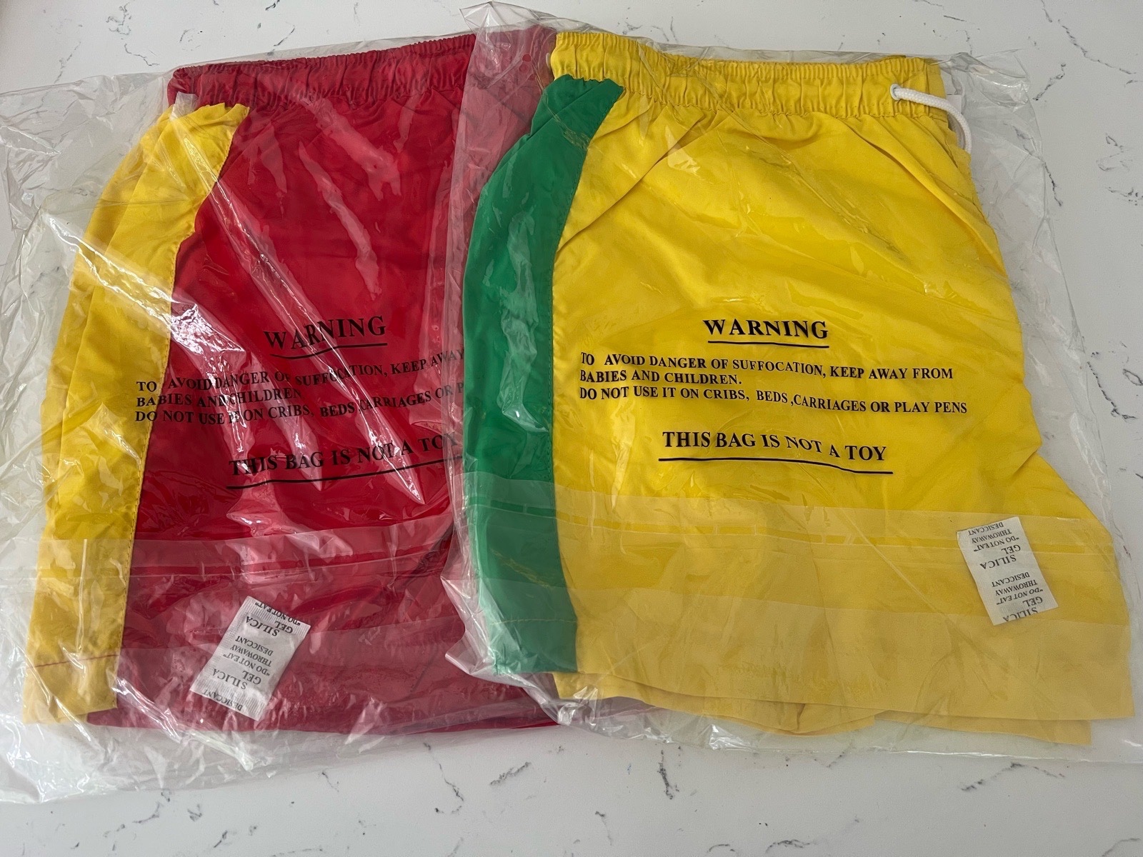 Brave soul shorts size small x two pairs red and yellow