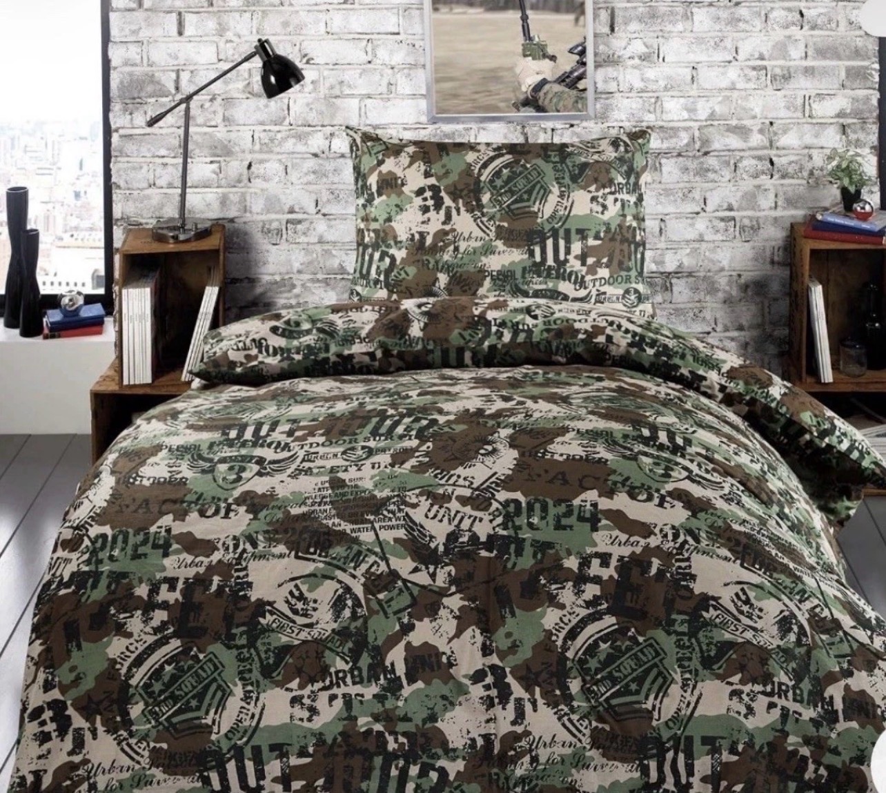 Camouflage double duvet set nimsay home cotton poly