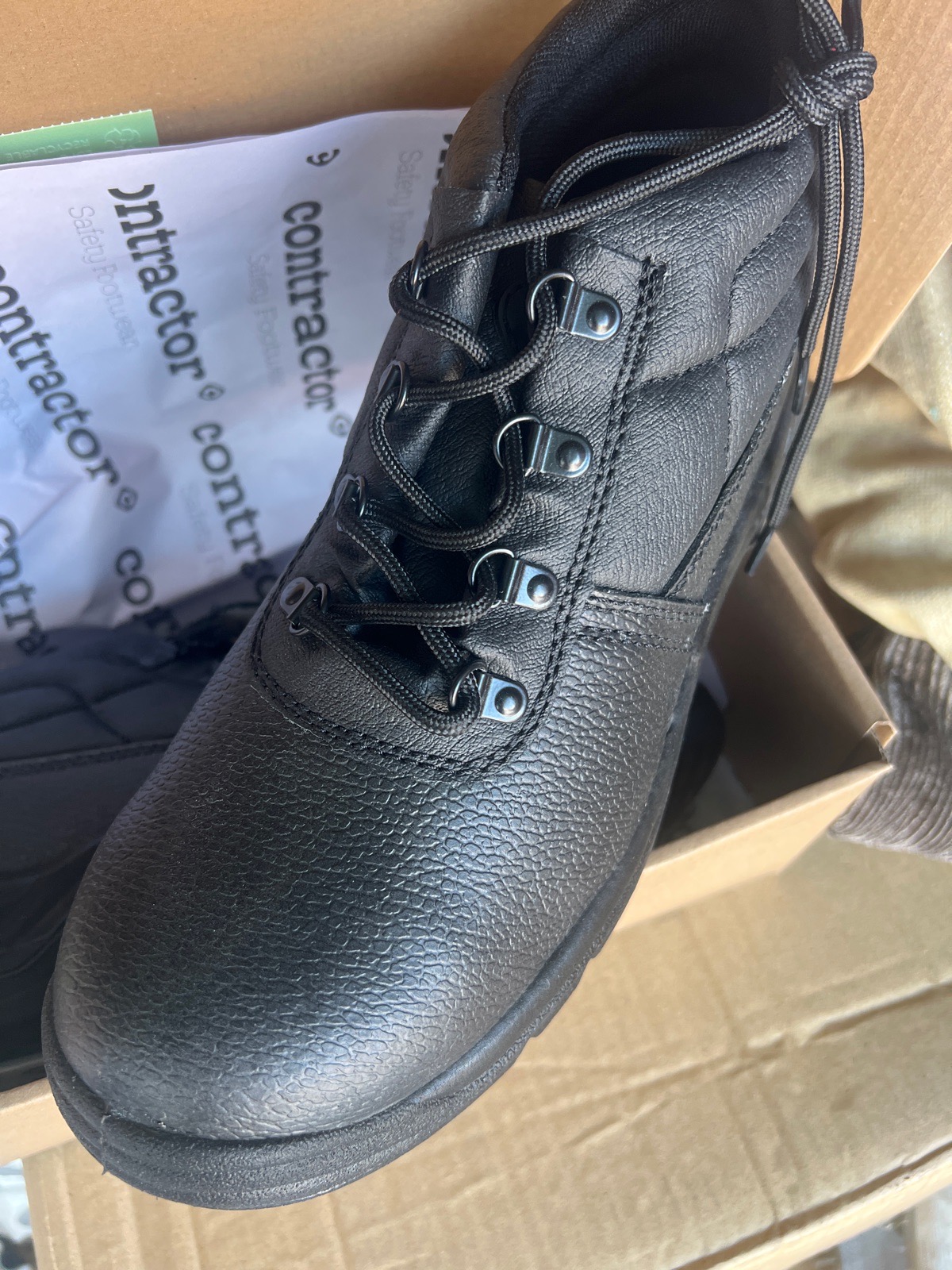 Work boots lithium chukka boots size 8 leather contractor
