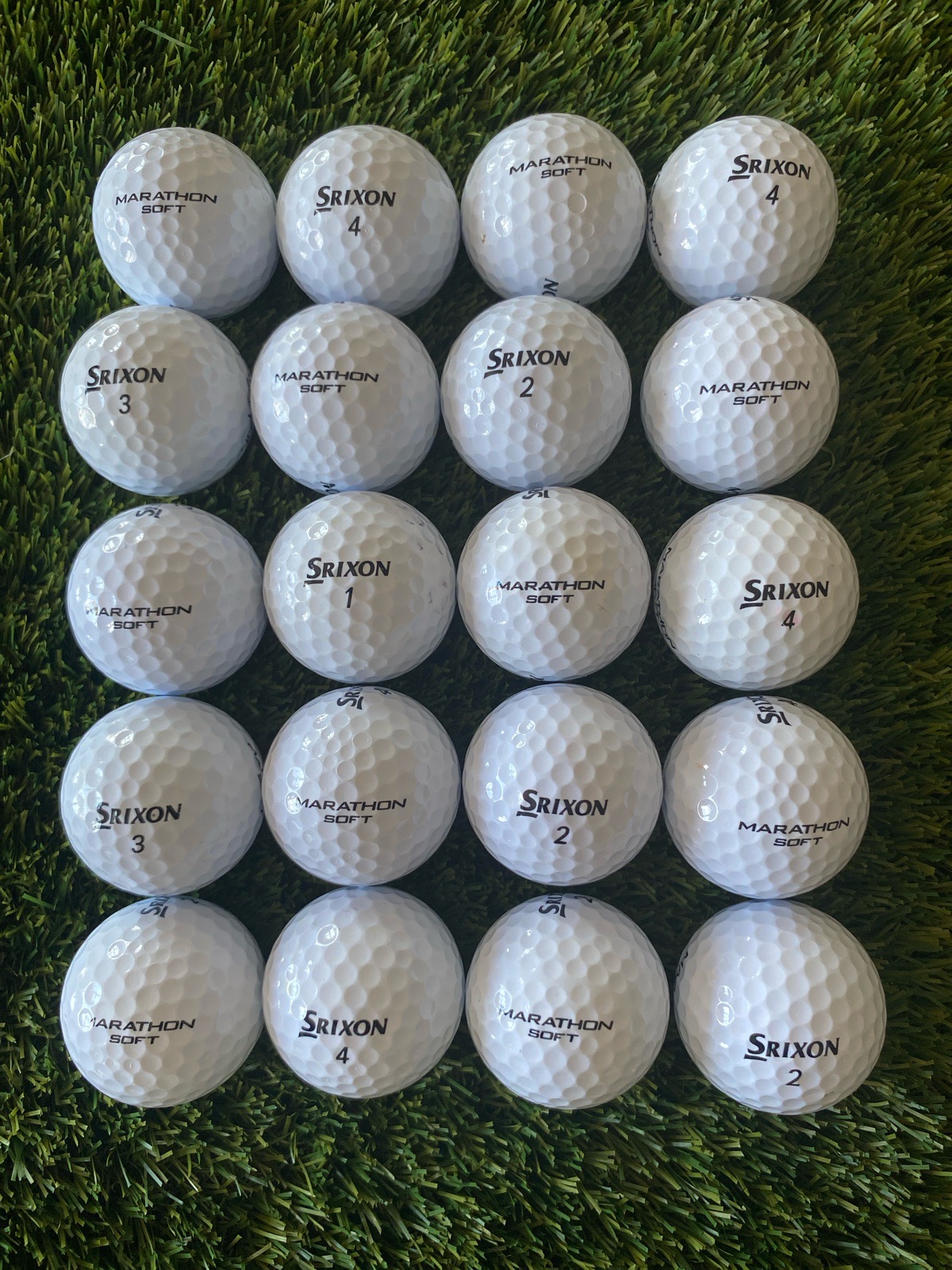 20 Srixon marathon soft used golf balls