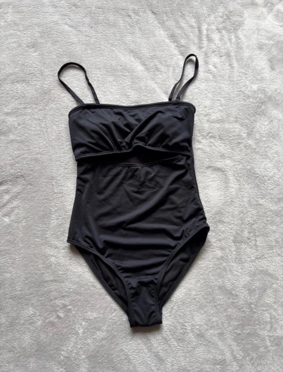 Accessorize black cut out swimsuit size 8/S