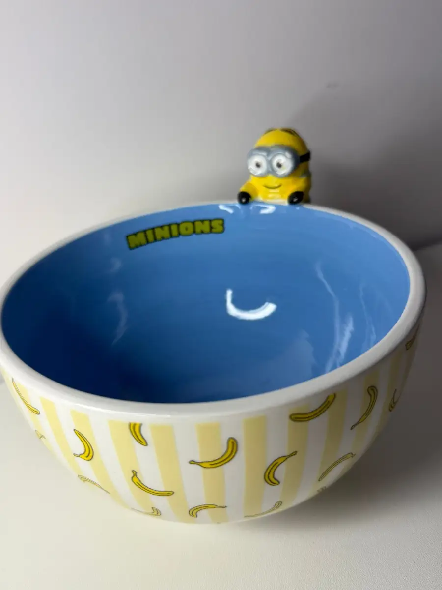 Minions Banana Print Cereal Bowl – 3D Decoration new with tag