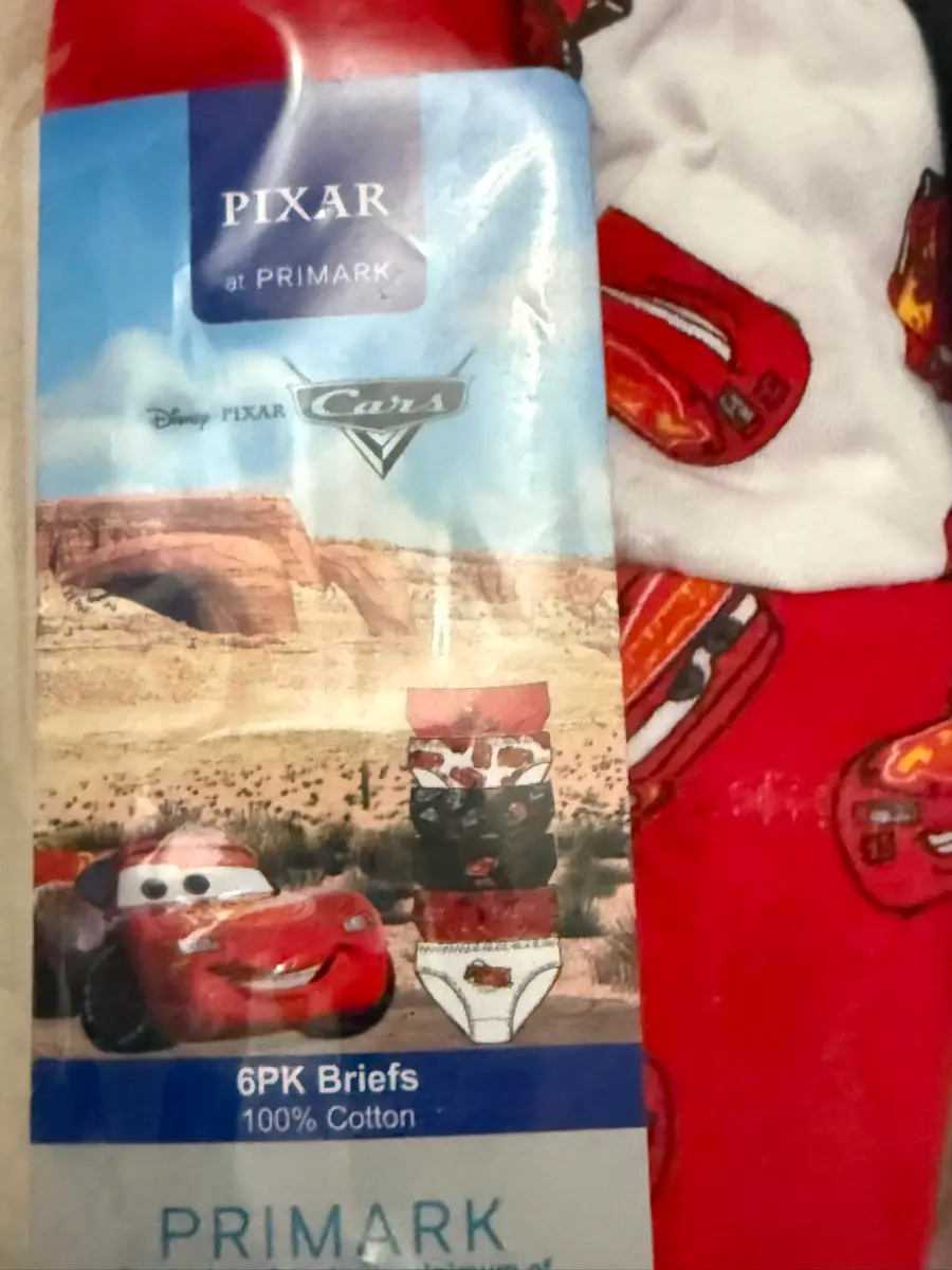Disney Cars Boys Briefs – Pack of 6, 1.5–2 Years, 100% Cotton
