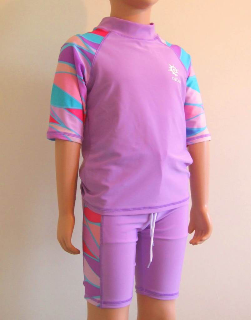Girls Ozcoz 6 & 8 Years New UV UPV50+ swimming costume Lilac