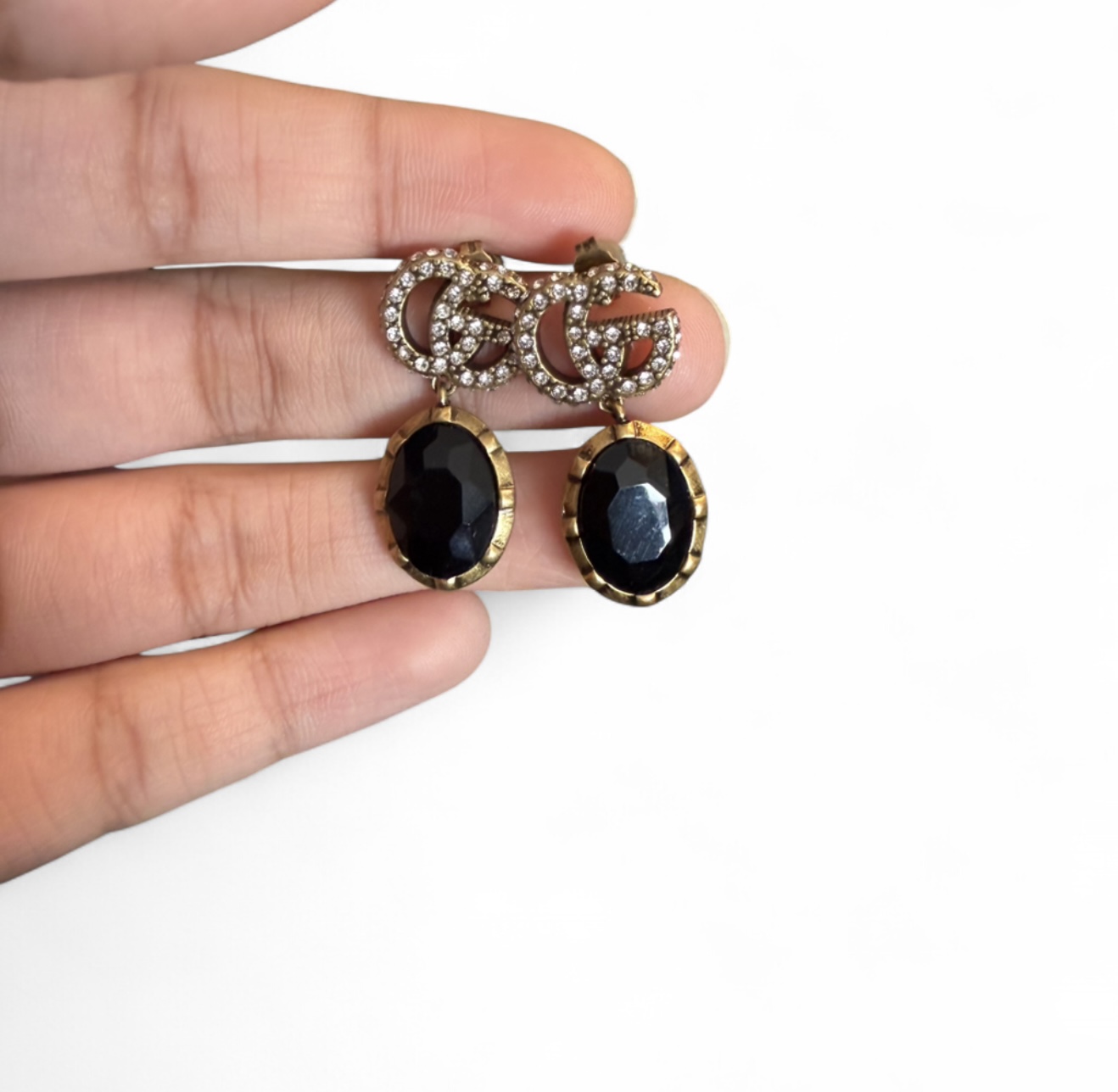 Gucci black marmont earrings
