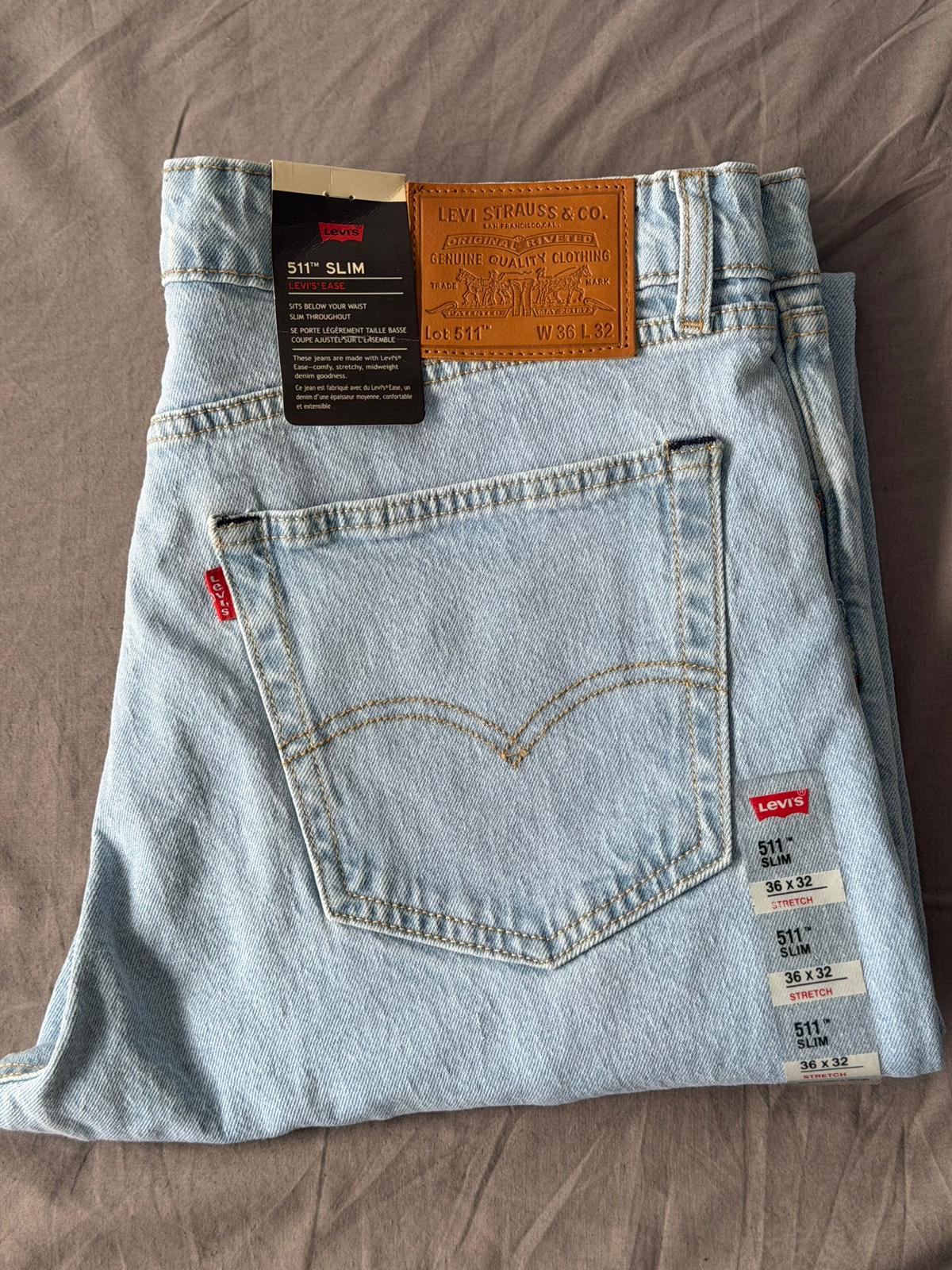 Orignal Levi's 511 Slim Fit Leg - Light Blue W36 L32