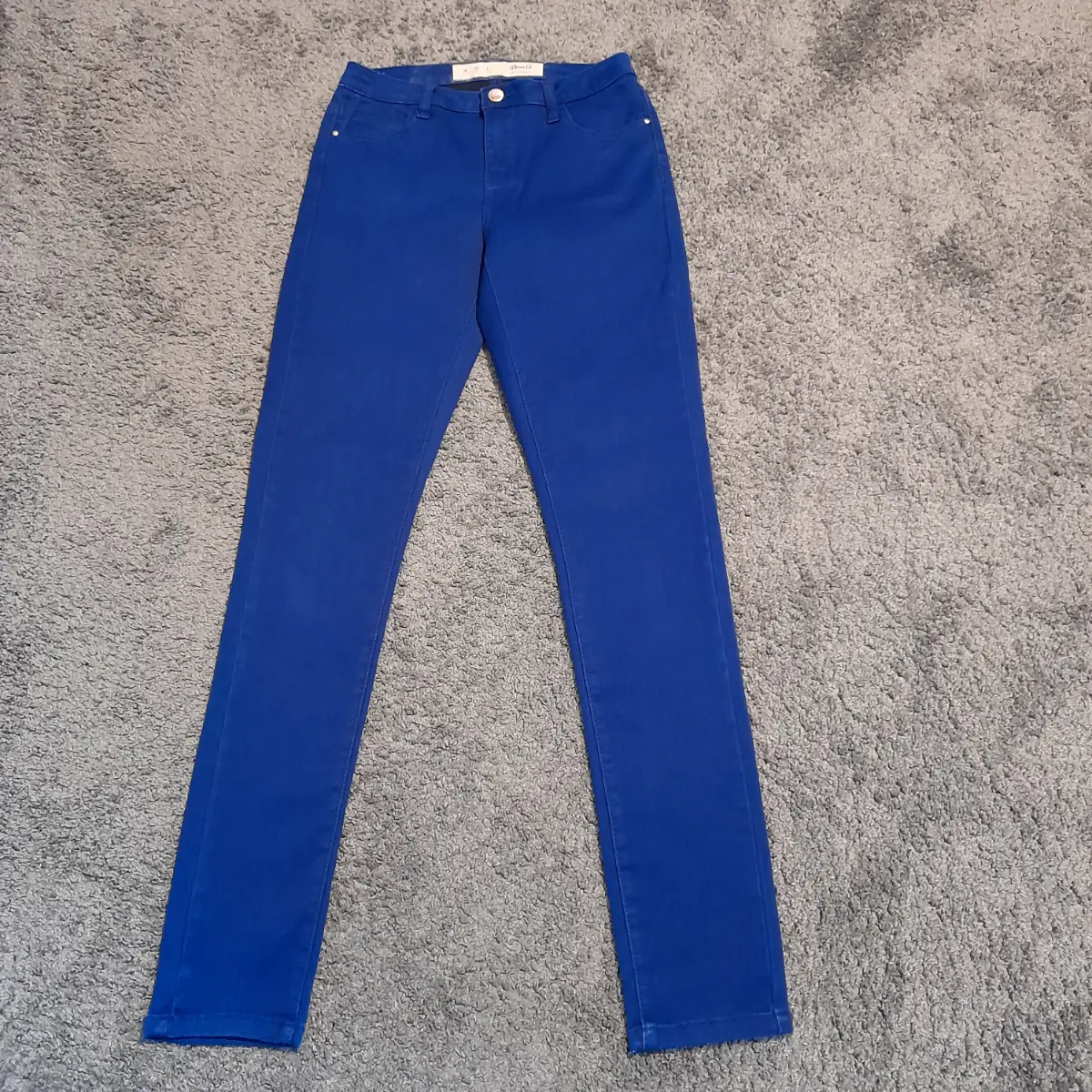 Denim Co lovely bright blue skinny jeans, Size UK 10, inside leg 30", width 13" VGC