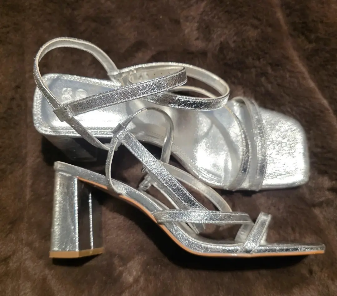 Gorgeous Asos Silver Heels  parties  , wedding, special occasion, holiday