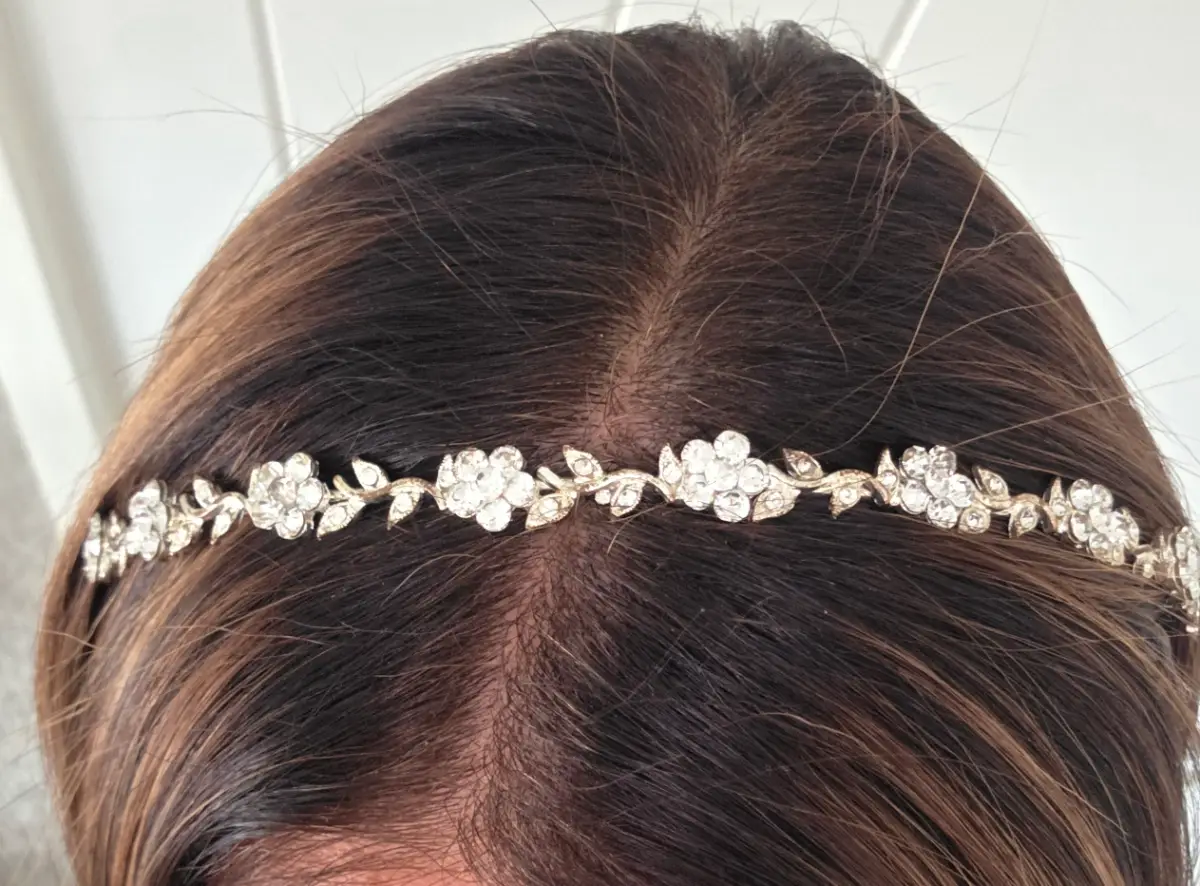 Diamanté silver headband