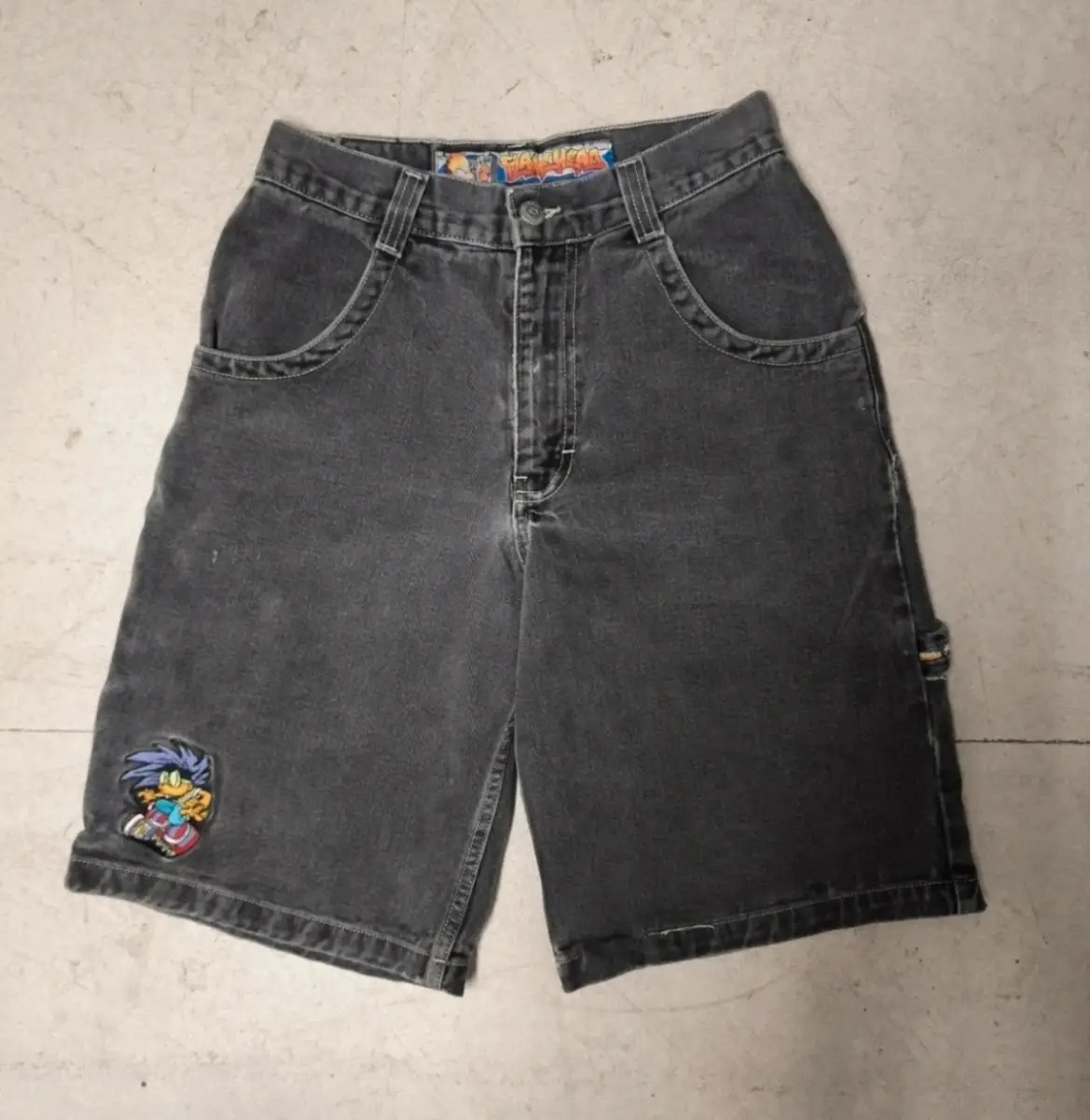 Vintage JNCO Flamehead Denim Shorts