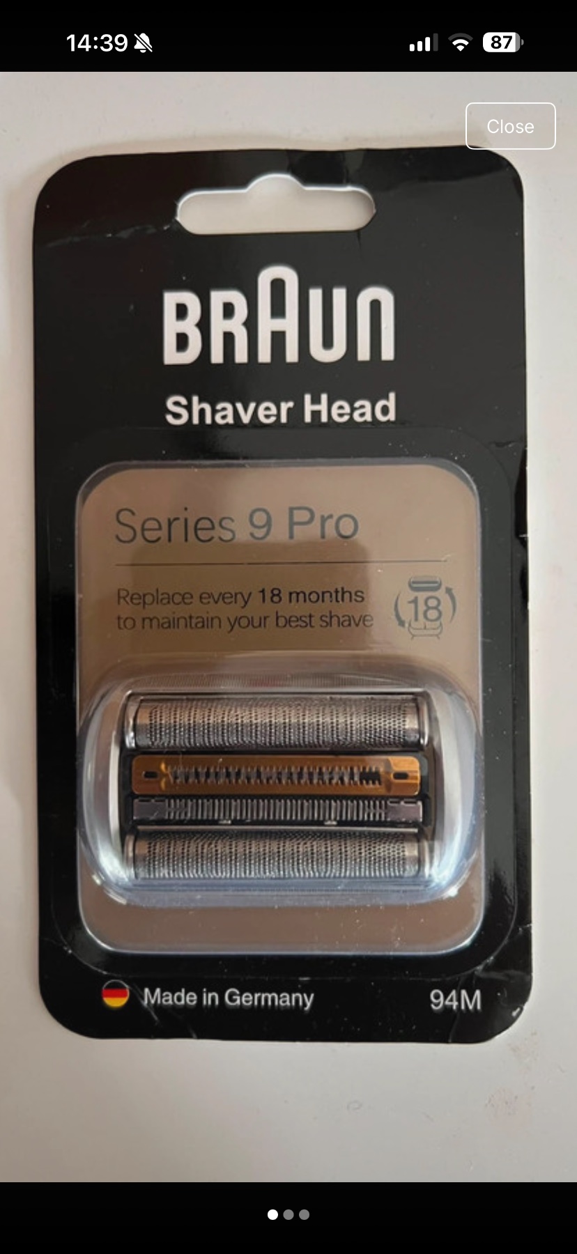 Braun shaver head