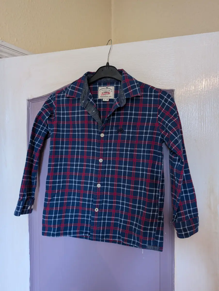 Raging bull boys checked shirt size 7-8 years