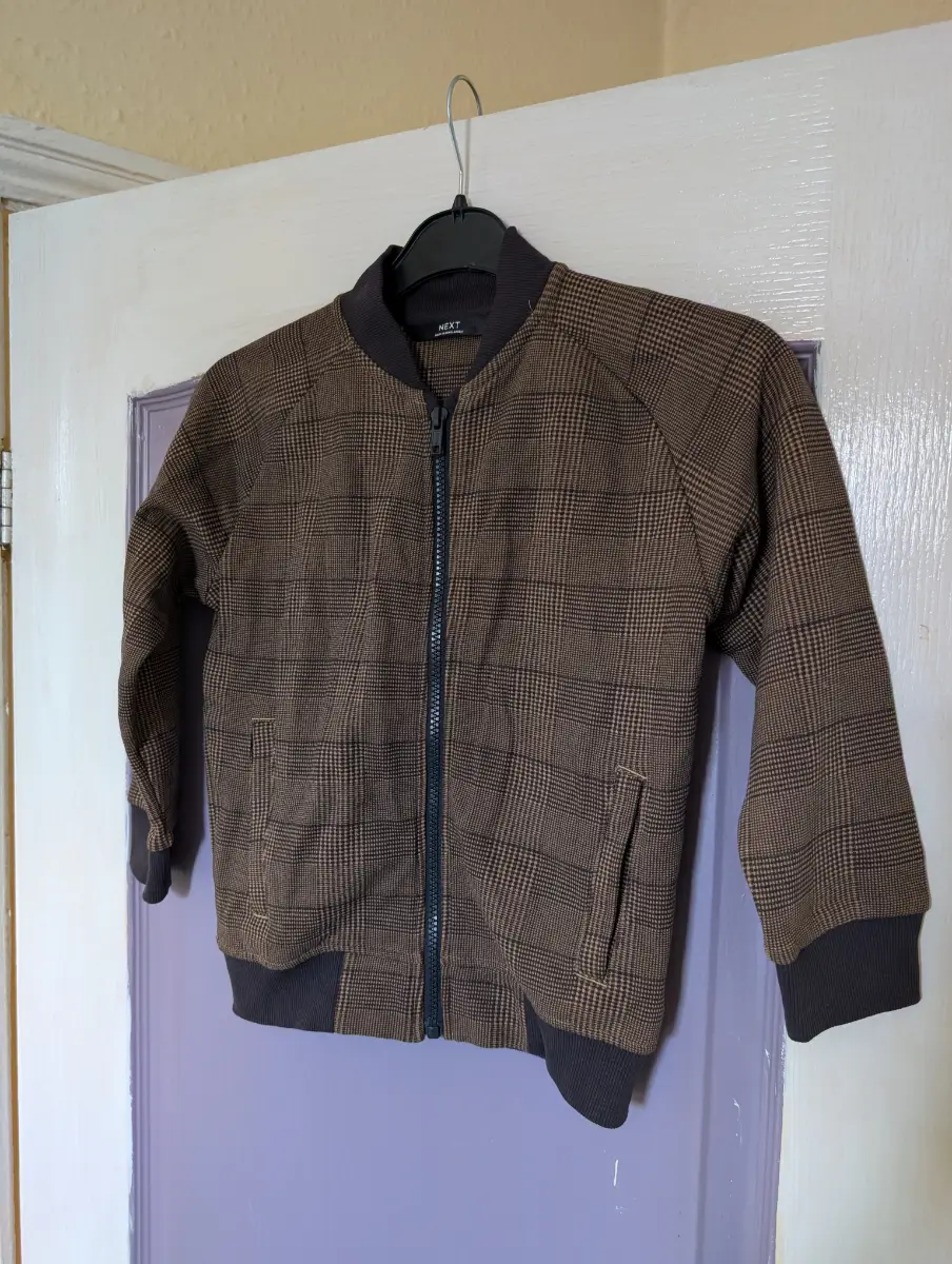 Next boys brown bomber jacket size 5-6 years