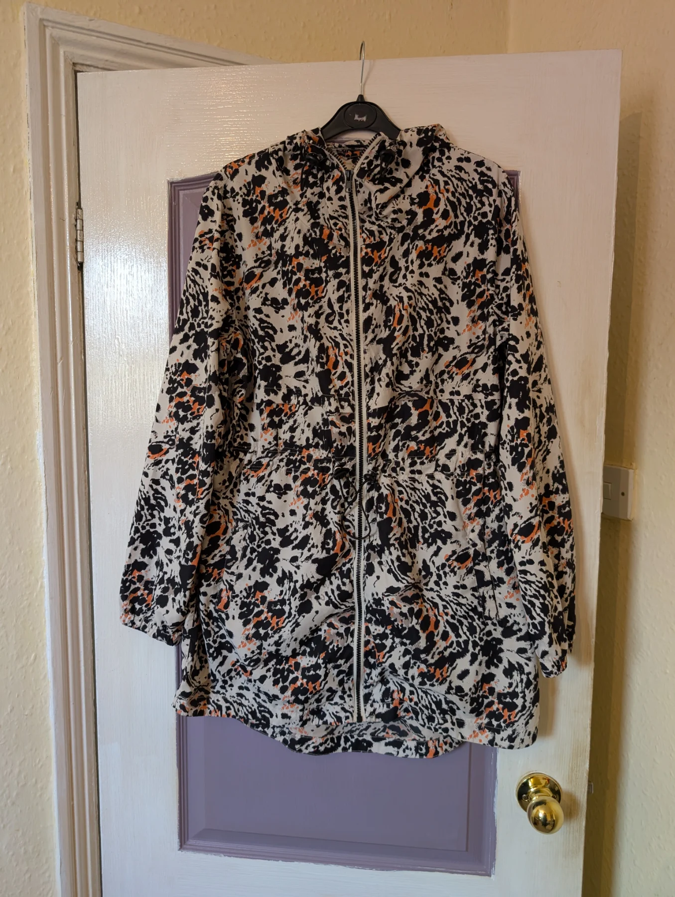 Papaya Matalan Abstract Animal Print Raincoat Jacket - Size 14