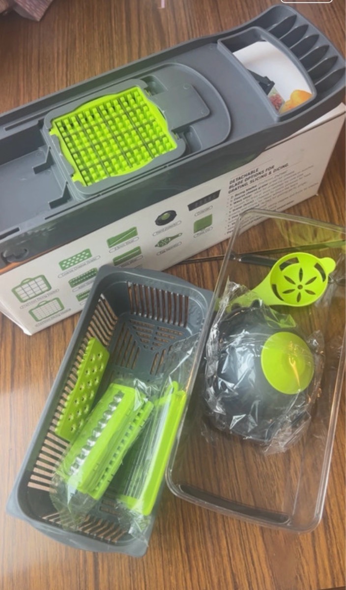 14-in-1 Multifunction Vegetable Chopper – Slice, Dice, and Grate with Ease