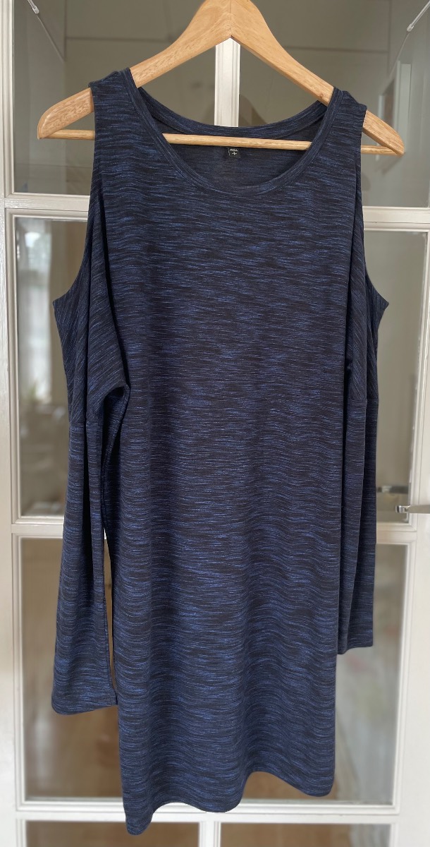 Express Women's Navy Blue Sleeveless Tunic Top Size S Stretch Casual Longline Vest