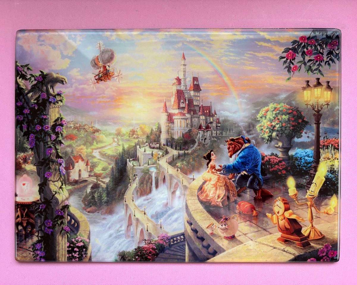 Disney Inspired chopping board - Beauty and the Beast