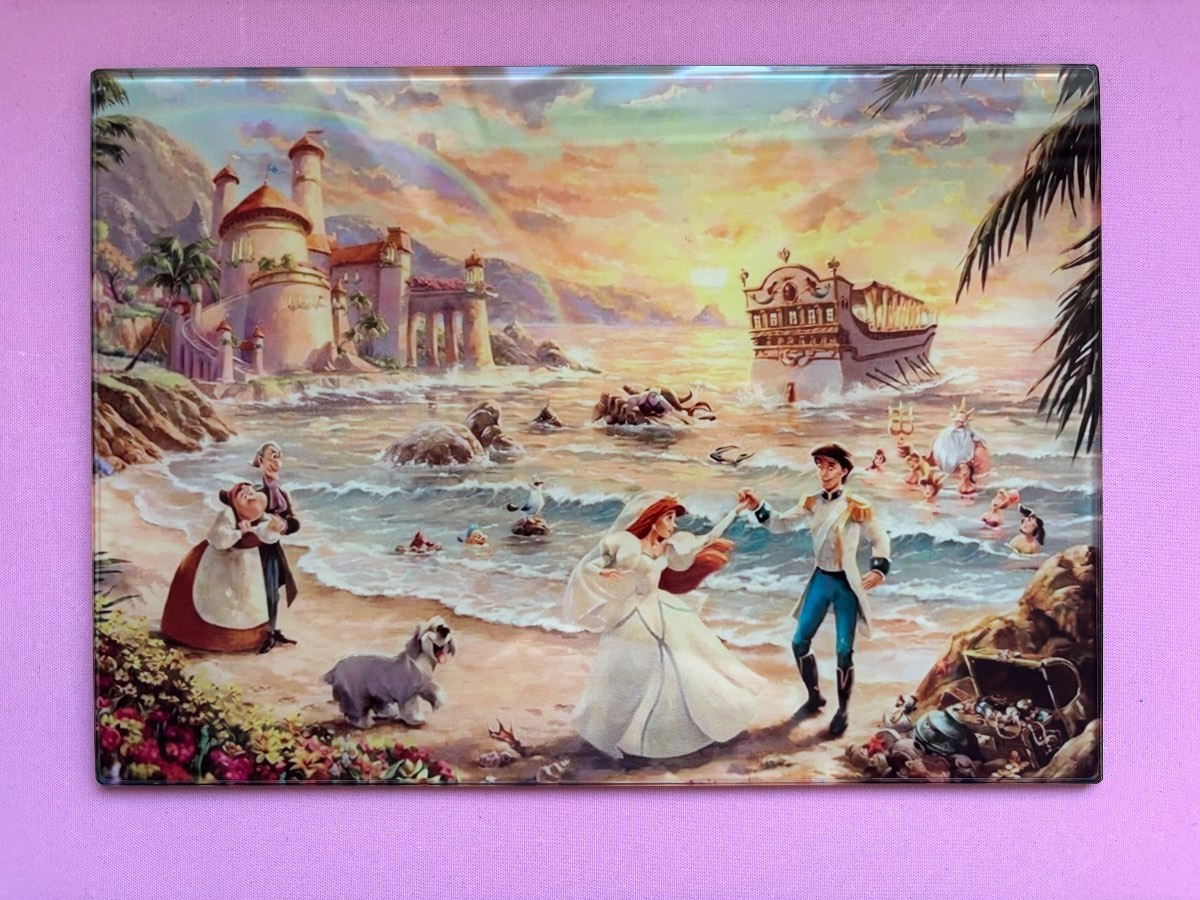 Disney inspired chopping board - Mermaid Wedding