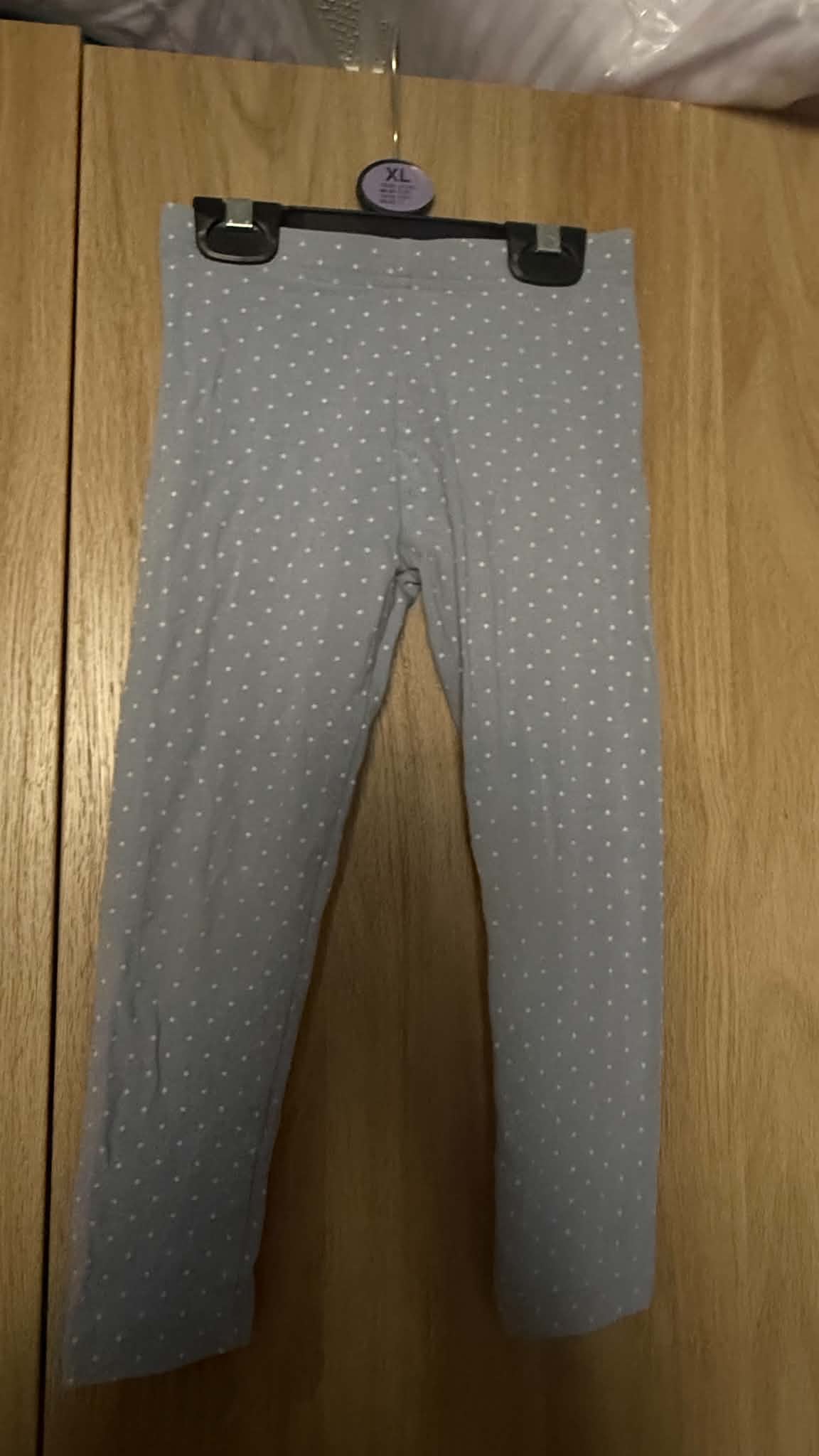 Cute Grey Polka Dot Cotton Leggings