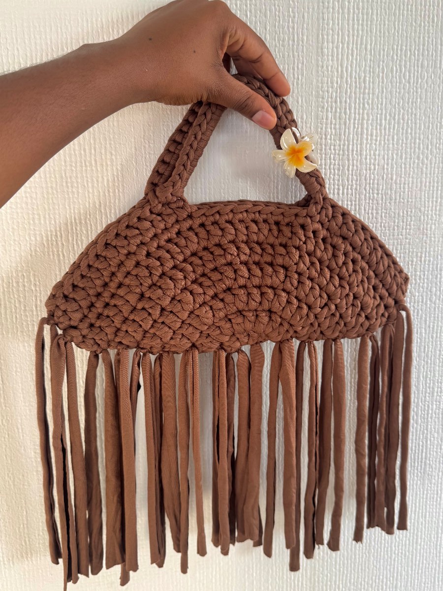 Handmade crotchet taco bag