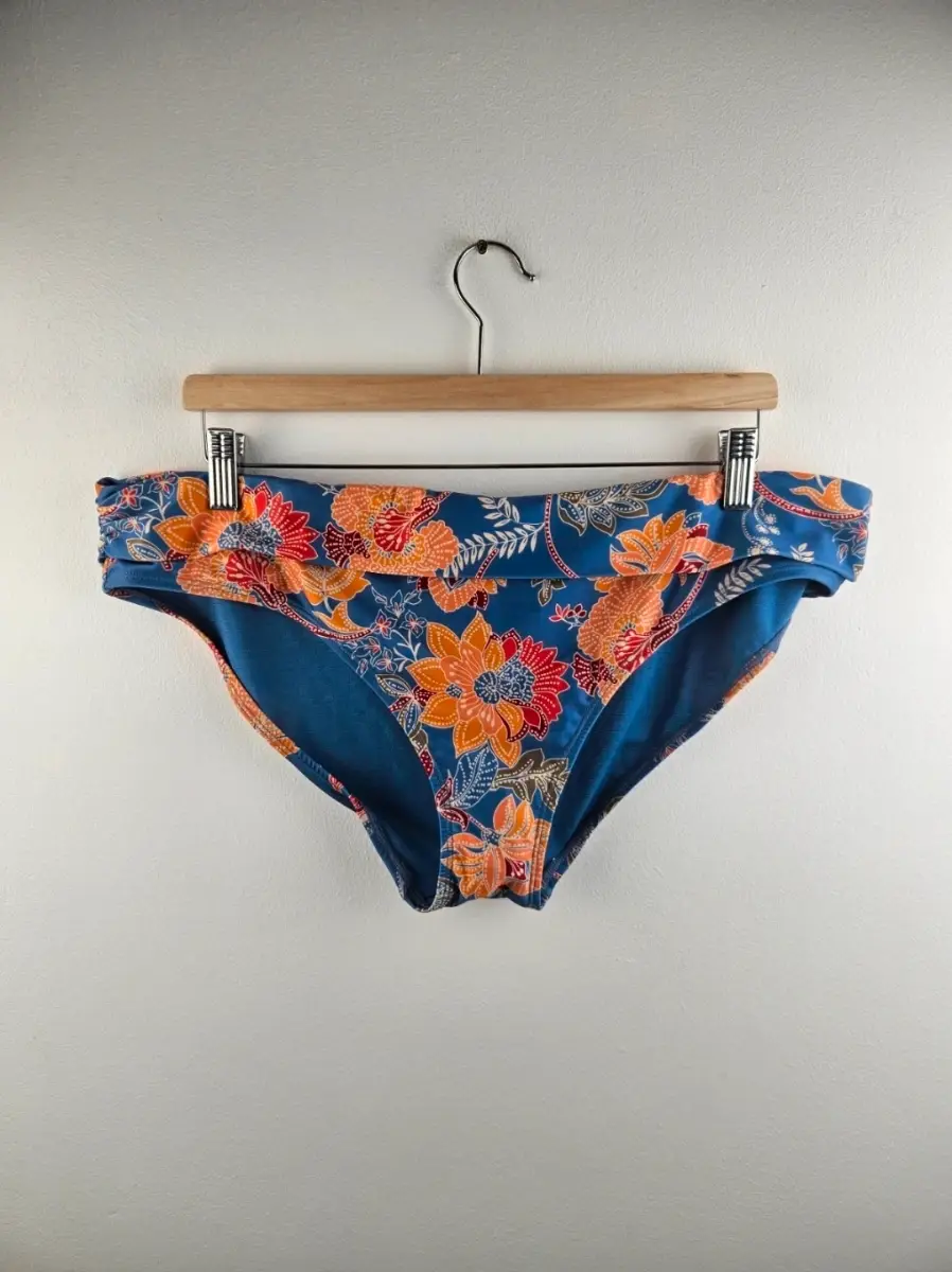 TU Size 20 Floral Flower Blue Bikini Bottom Swimwear bnwt