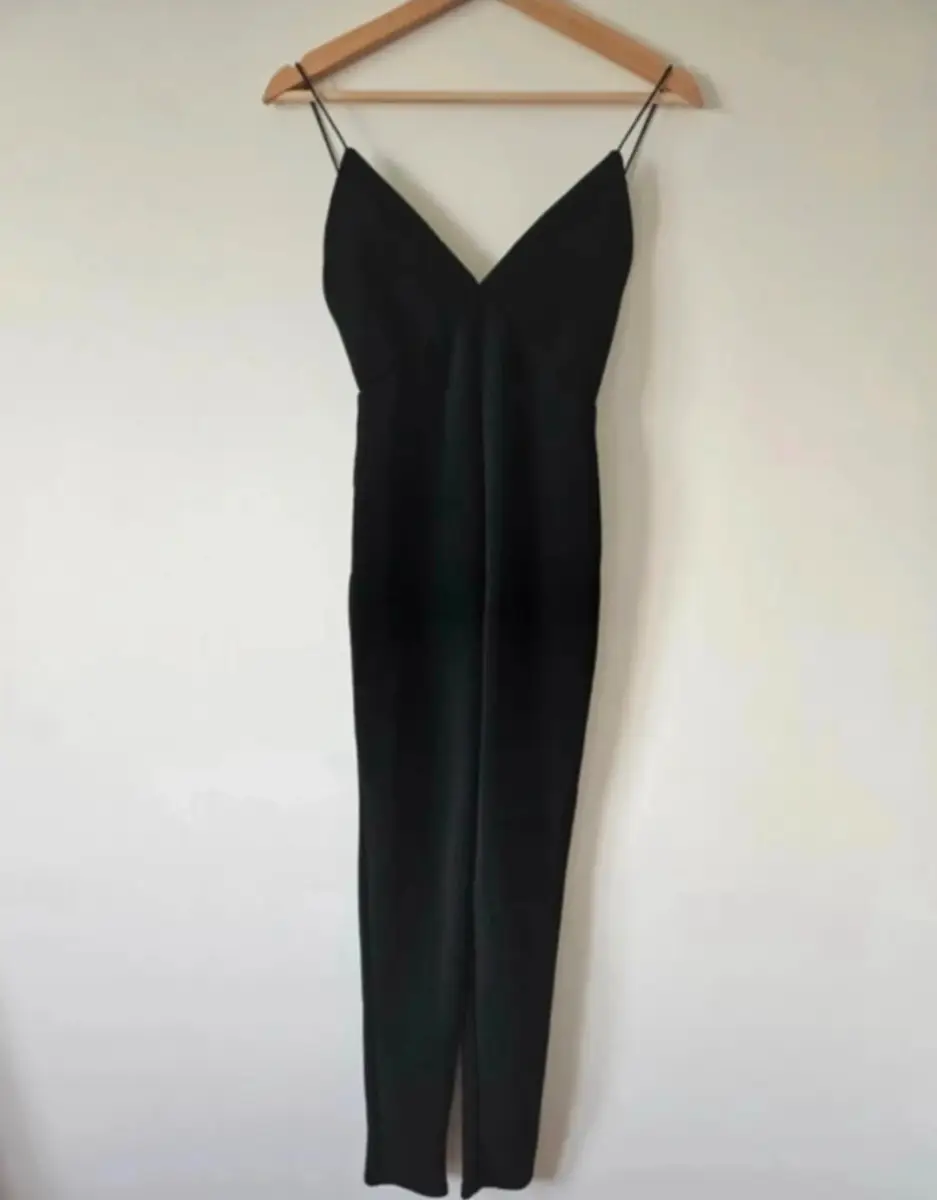 Asos Black Strappy Jumpsuit Uk 8 Party night out summer holiday