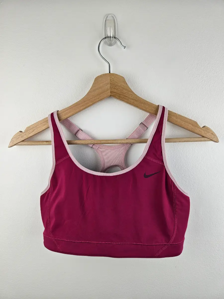 Nike Dri-fit Pink Sprts Bra Medium Adjustable Straps