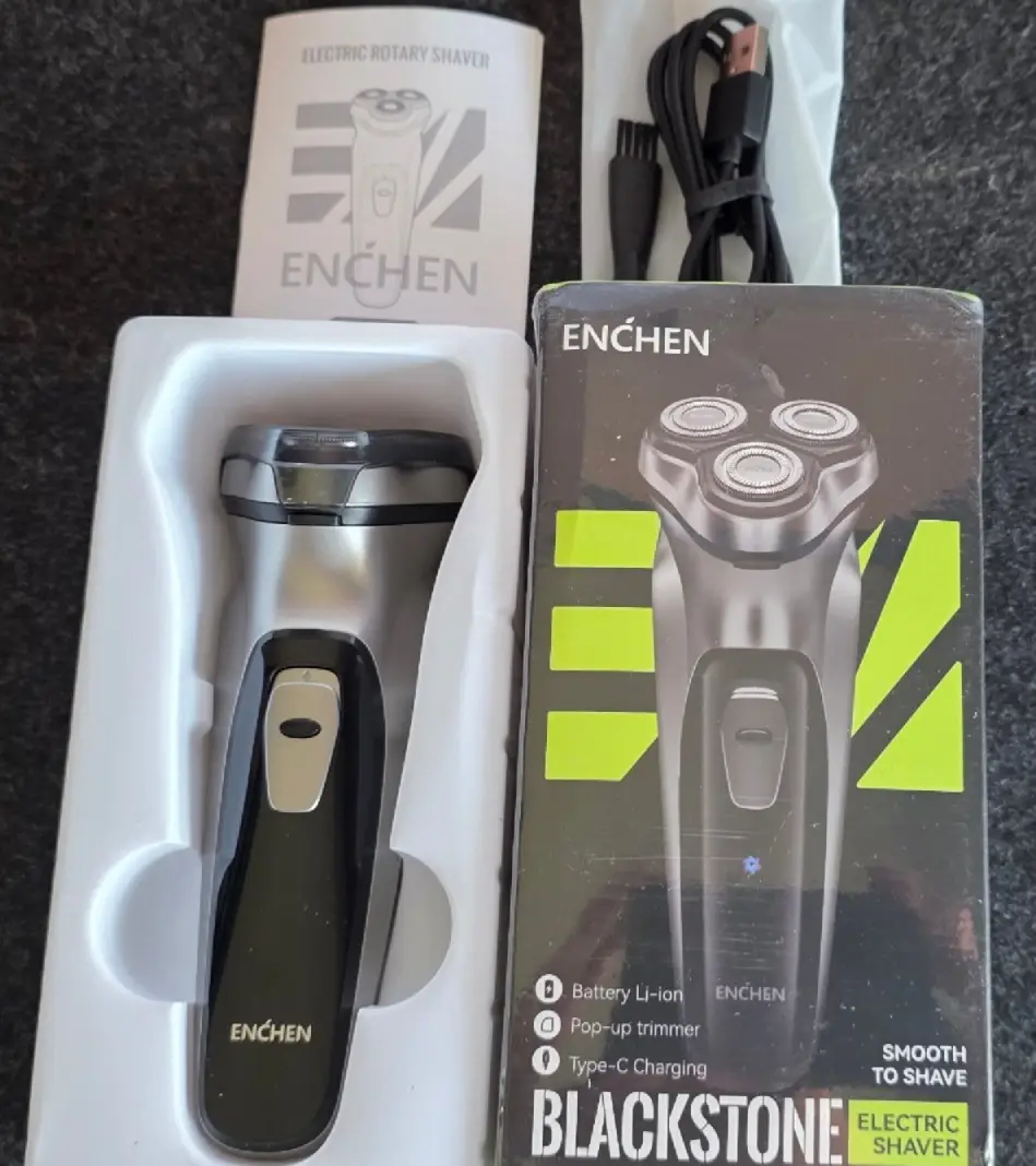 ENCHEN Blackstone Electric Shaver Triple Blade USB Shaving Silver