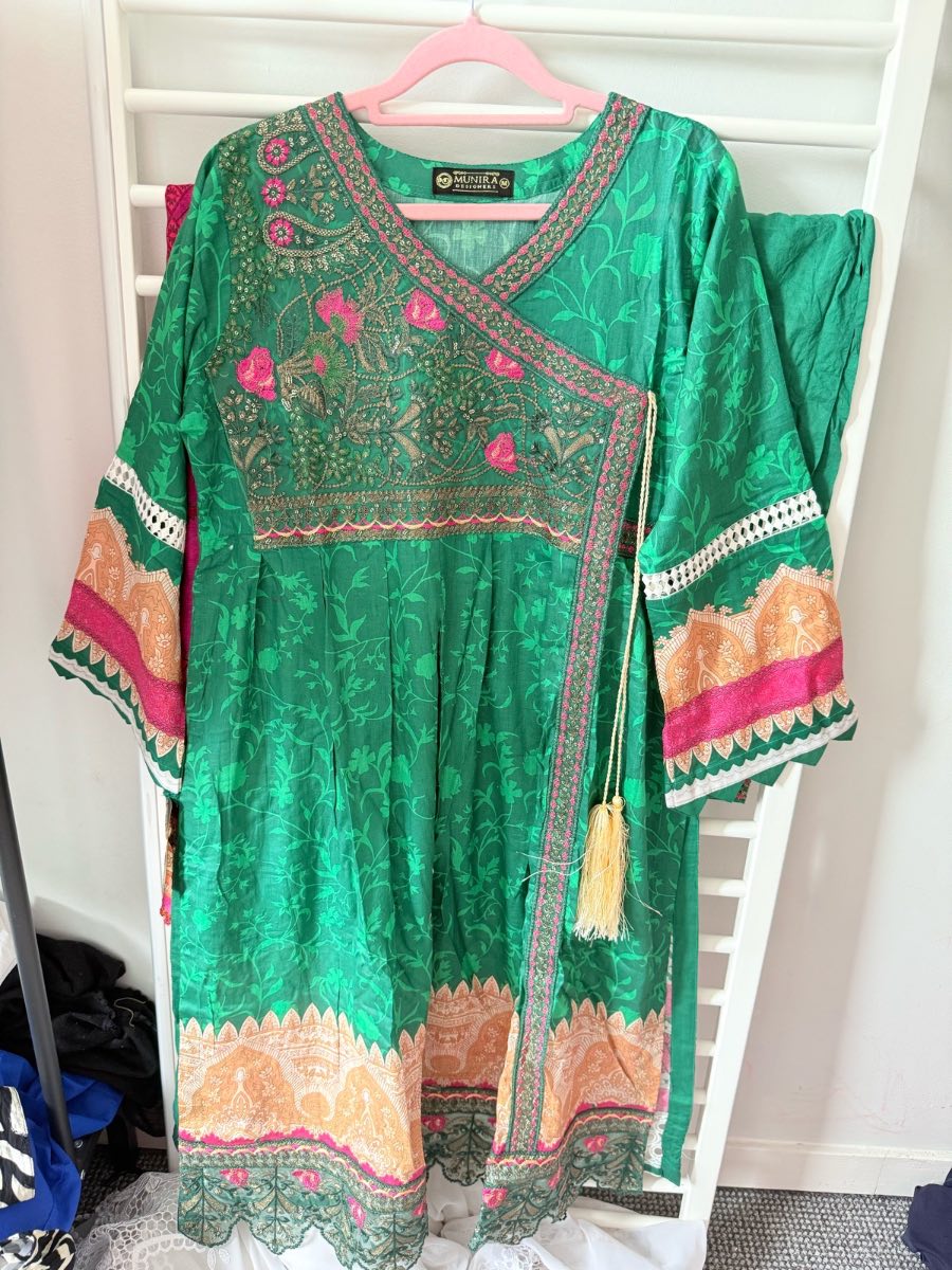 Green pink 3 pcs outfit