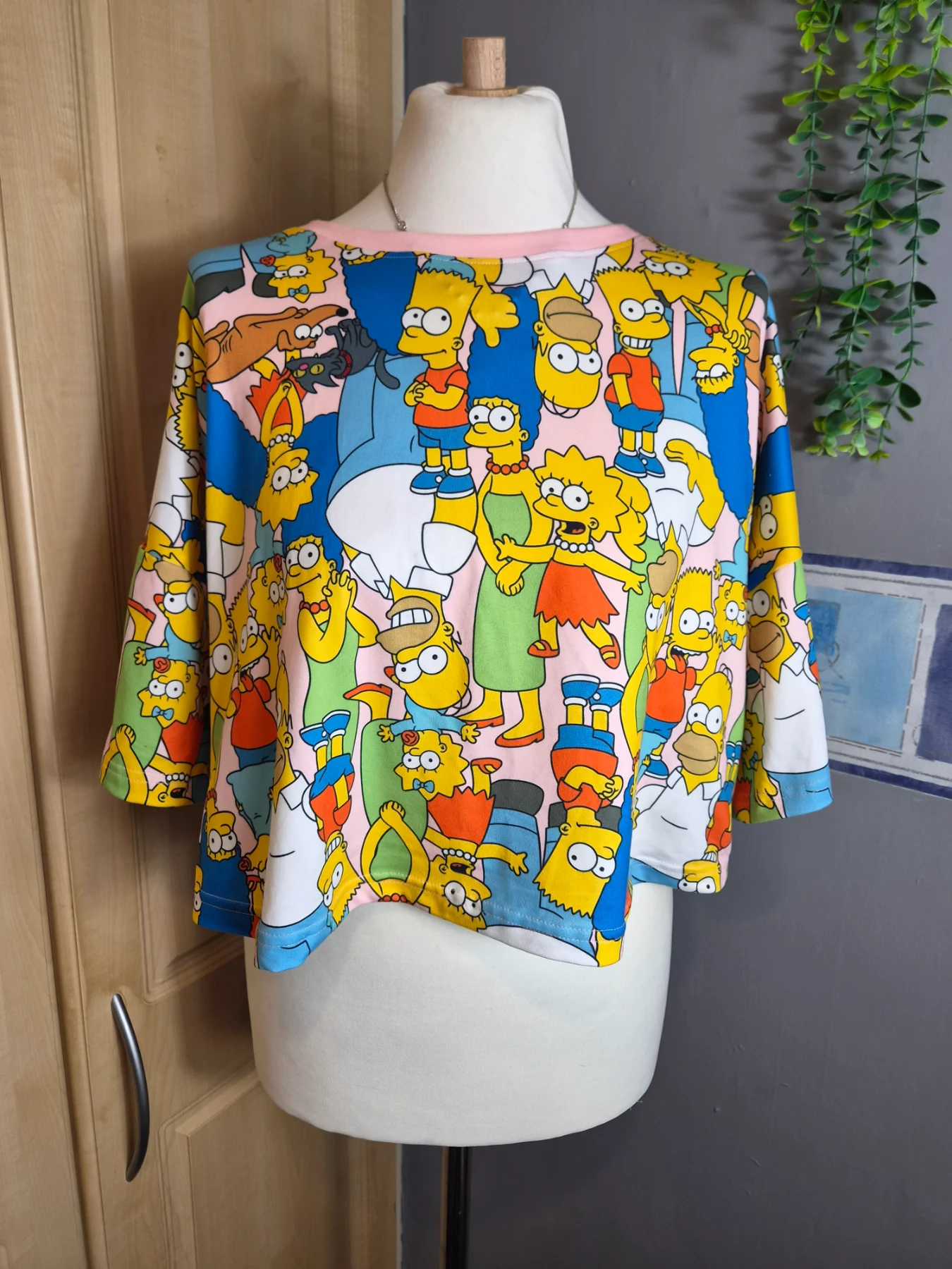 The Simpsons Oversized Cropped Tee T-Shirt Size 10/12