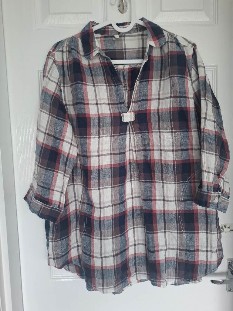 Ladies cotton Summer tunic shirt size 10