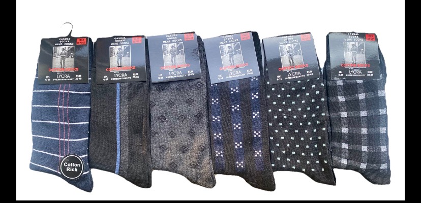 6 individual packed socks BNWT men’s everyday Lycra comfort