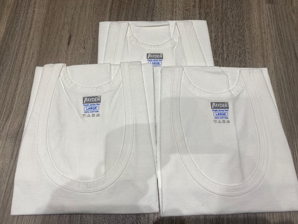 M Men Payden Vests. 100% Cotton . 3 In A pack,