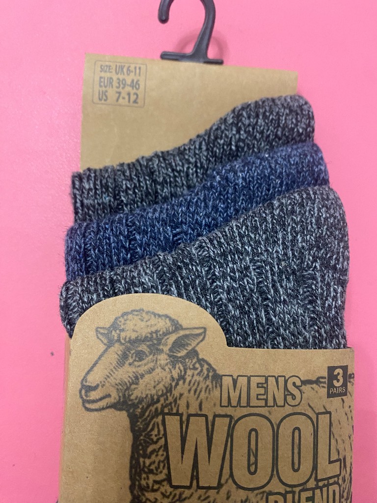 Mens Heat Mate Thermal  Wool Blend BOOT Socks size 6-11