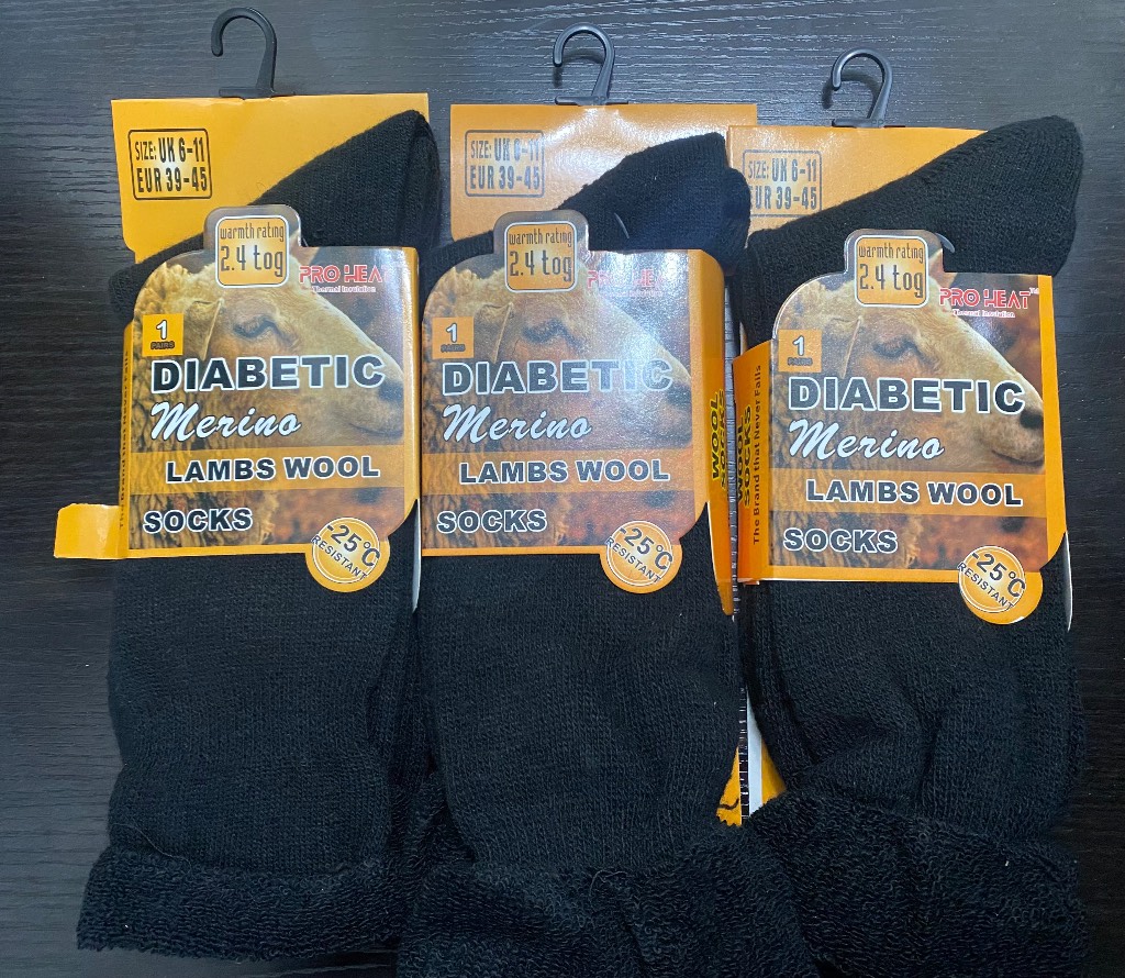 Mens Diabetic merino wool thermal socks 2.4tog BNWT ( Brand New With Tag🏷️ ) size 6-11